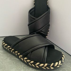 Tory Burch crisscross espadrille slide